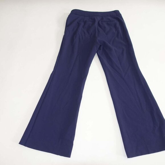 Talbots Women's Providence Flare Pants Size 4 Petite Navy Blue High Rise 4P - Picture 5 of 6